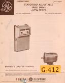 General Electric-General Electric 6VFW Series, Statotrol Speed Drive, Instructions Manual 1978-6VFW-GEK-47603A-01